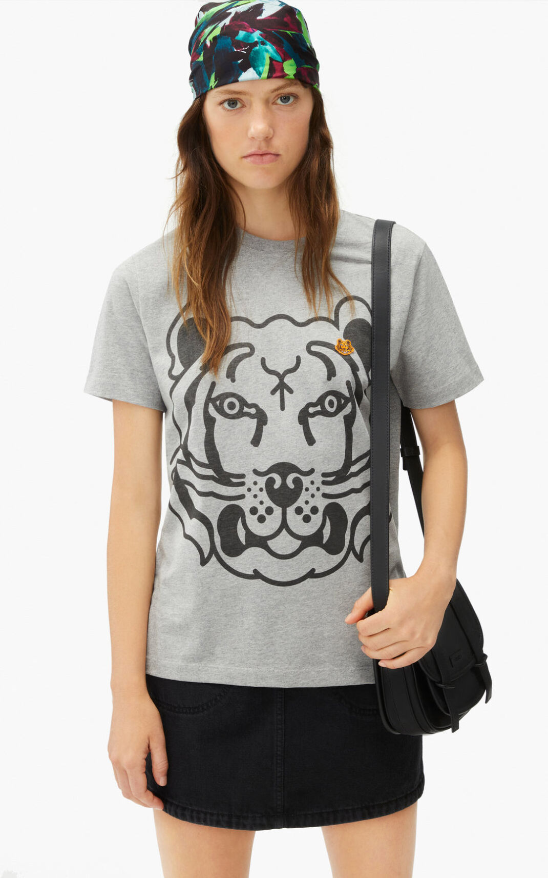 Camisetas Kenzo K Tiger loose fitting Mujer Gris - SKU.7889882